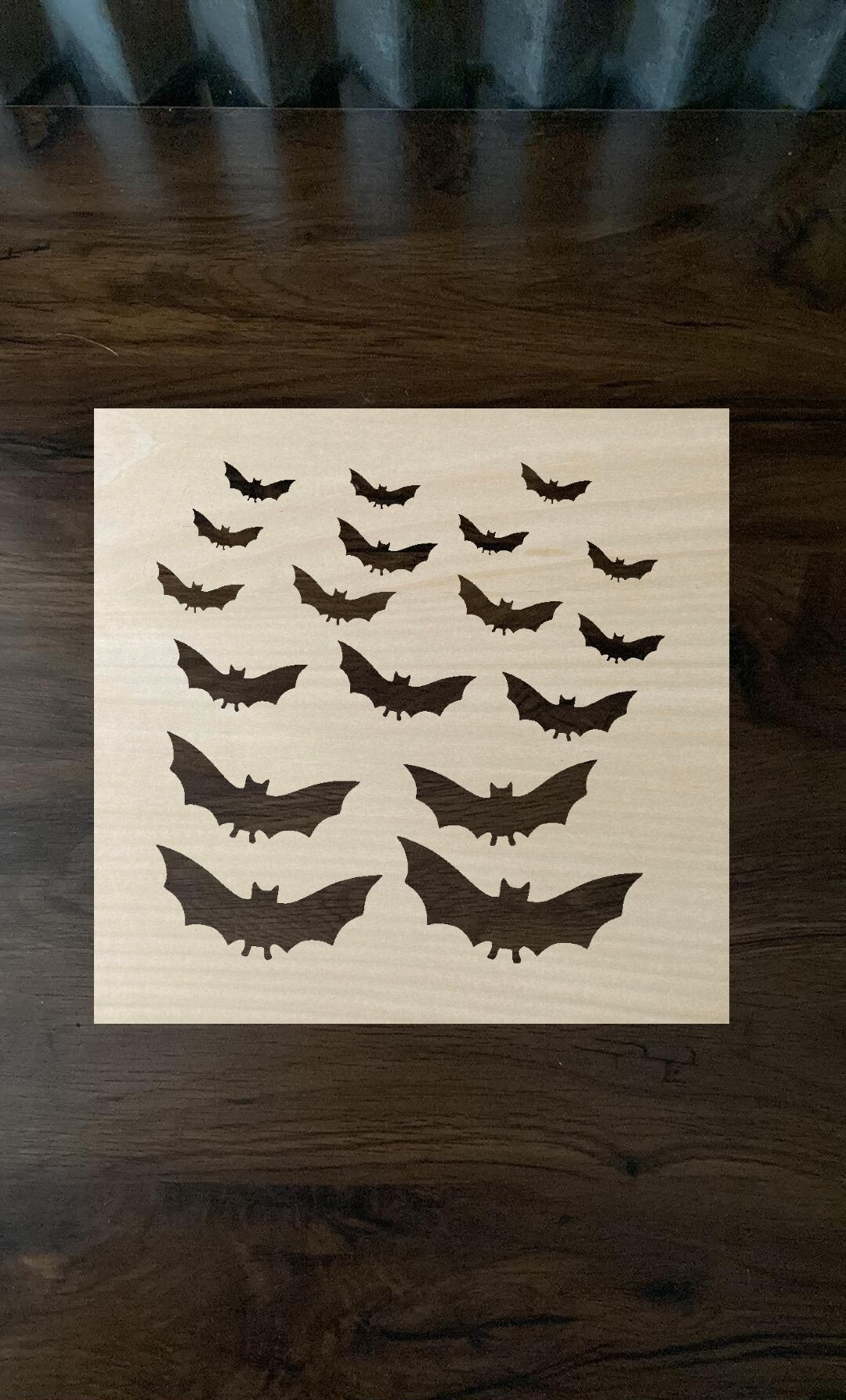 Bleach Stencil Flying Bats Print Stencil