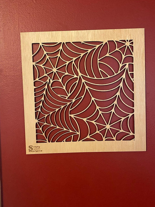 Bleach Stencil Spider Webs Print Stencil