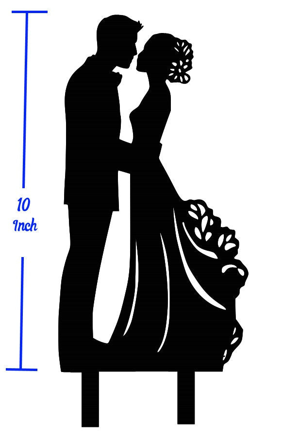 Wedding Cake Topper -  Bride Groom Flower Hair - Made to Order - One of a Kind Topper - Rustic Weddings - You Pick the Color