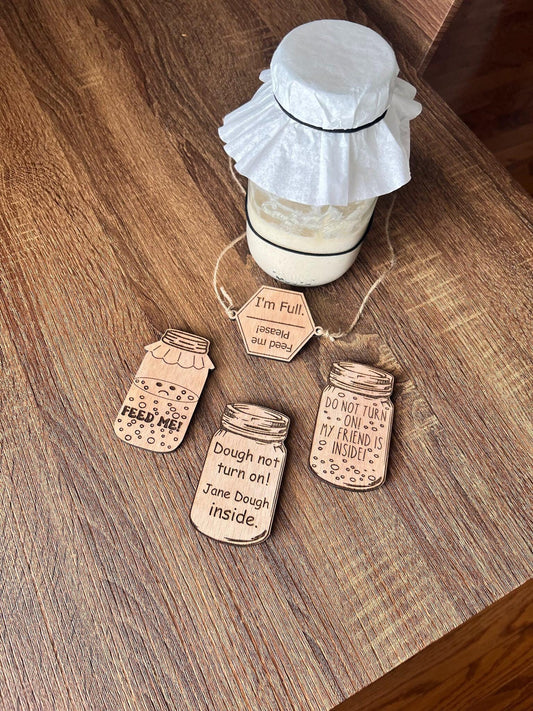 Sourdough Fun magnets and Jar Markers - Custom made - Personalized- Funny Sourdough Items- Oven magnet reminder